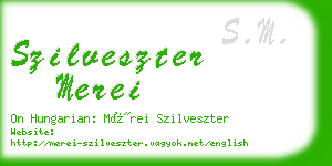 szilveszter merei business card